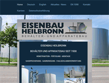 Tablet Screenshot of eisenbau-heilbronn.de